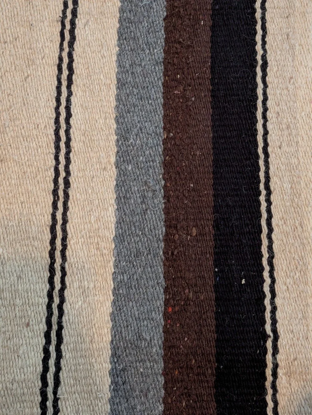 Vtg. Handmade Native American SOUTHWEST WOVEN WOOL BLANKET Throw 81